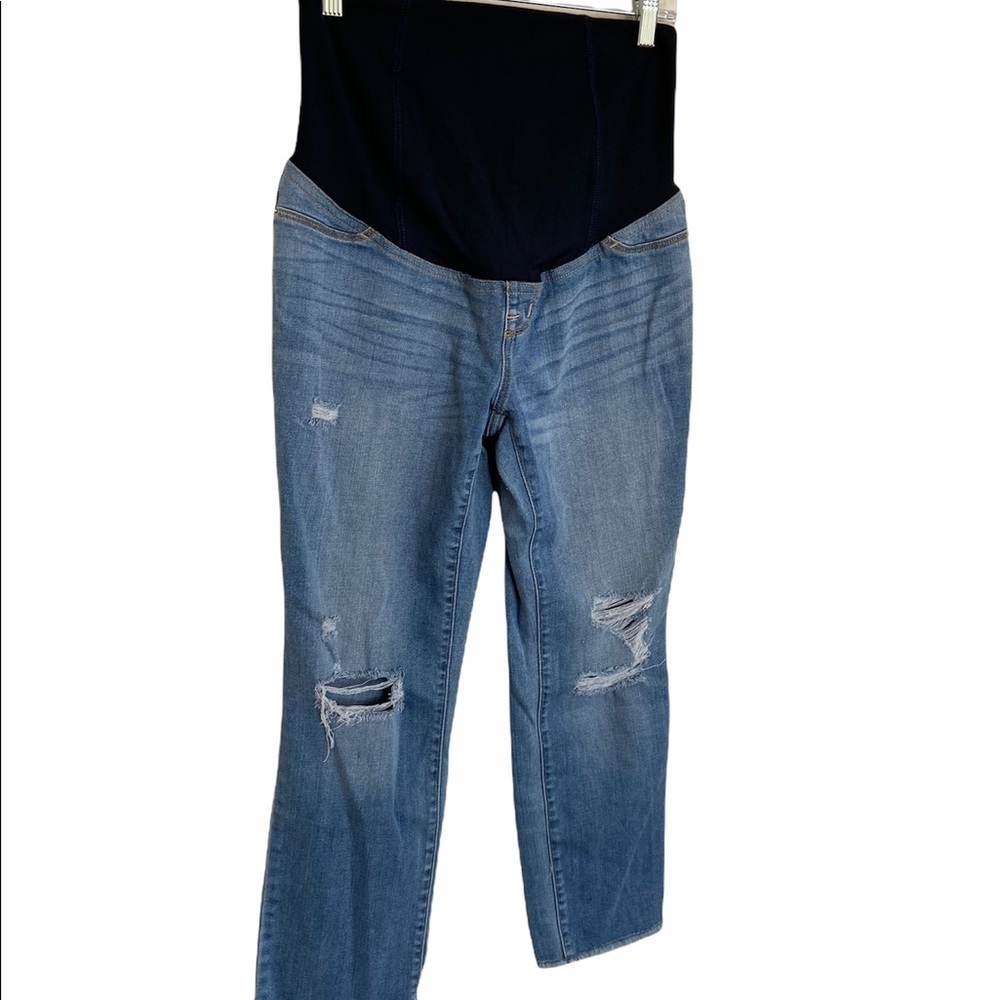 Isabel Maternity High Rise Crossover Jeans - Picture 3 of 13